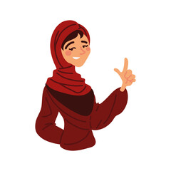 Wall Mural - muslim woman character