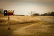 Handmade mailbox in rural southwest Texas