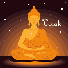 Wall Mural - vesak buddha statue