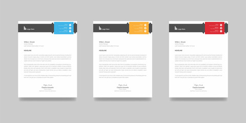 Wall Mural - Professional and Abstract business company letterhead design template