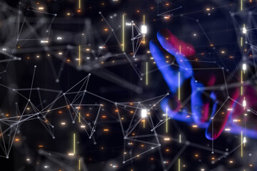 Communication technology for internet business. Global world network and telecommunication
