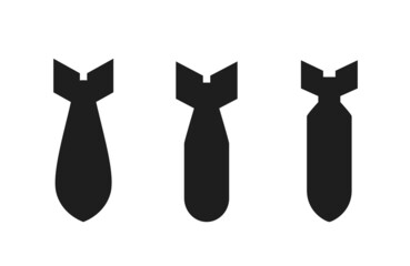 Wall Mural - air bomb icon set. war, military and weapon symbol. isolated vector image