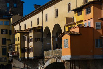 Wall Mural - Houses of Ponte Vecchio bridge in Florence, Italy