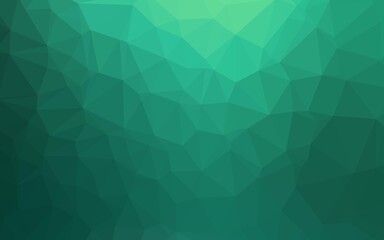 Sticker - Light Green vector polygon abstract background.