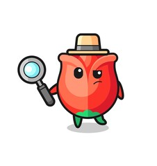 Sticker - rose detective character is analyzing a case