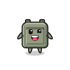 Canvas Print - illustration of an school bag character with awkward poses