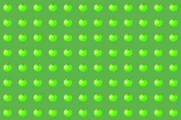 Wall Mural - Vector pattern background with green tomatoes