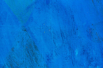 Wall Mural - blue hand painted canvas background. artistic texture.