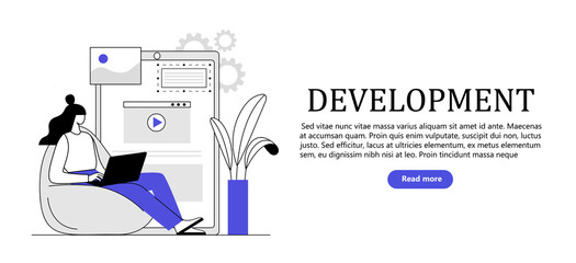 Design and programming of the landing page, advertising. A designer working on a mobile application. SMS development.