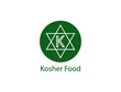kosher food icon, logo vector illustration 