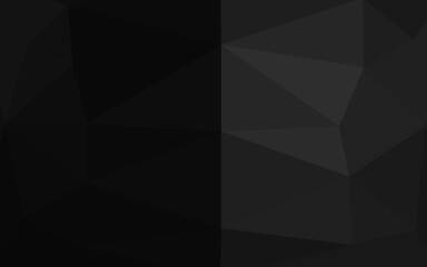  Dark Silver, Gray vector abstract polygonal layout.
