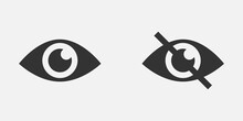 Show Password Icon, Eye Symbol. Vector Vision Hide From Watch Icon. Secret View Web Design Element.