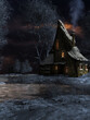 House on the frozen marsh