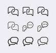 © Oksana - Speech bubble line icon set