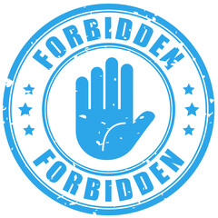 Sticker - Grunge forbidden symbol