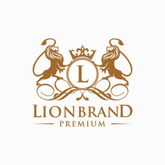 Canvas Print - Luxury lion king logo design