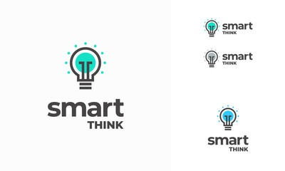 Wall Mural - modern bulb logo designs concept vector, light bulb idea logo icon, smart inspiration logo designs t