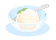 バニラアイスクリームのイラスト