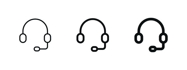 Wall Mural - headphone headset icon. Customer service icon headphones icons. customer support icon symbol	
