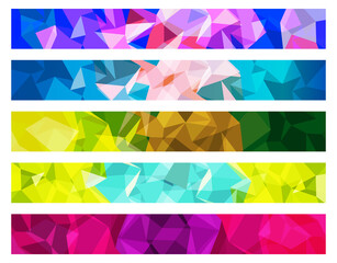 Wall Mural - website banner fractal polygon style, header abstract background
