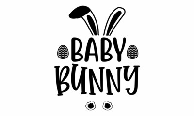 Wall Mural - Baby Bunny SVG cut file,