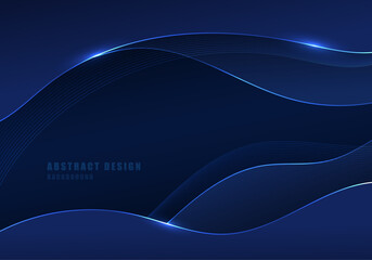 Wall Mural - abstract tech gradient blue design artwork decorative template. well organized object for use backgr