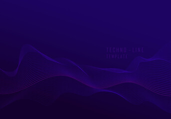 Wall Mural - abstract technology design of dot particles wavy style background. well organized object for use. il