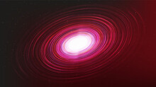 Red Black Hole On Red Galaxy Background 