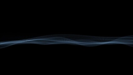 Wall Mural - Seamless looping soft blurred abstract waves on black background.