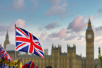 sunset in london in front of big ben