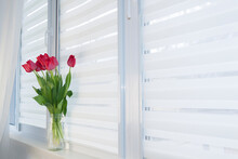 Window Roller System Day And Night, Fabric Roller Blinds.
