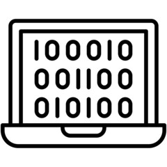 Binary code icon, Blockchain related vector illustration