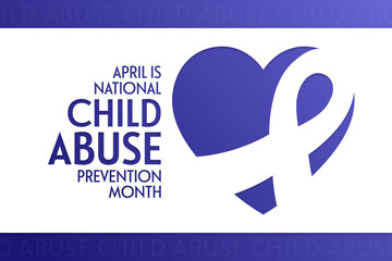 Wall Mural - April is National Child Abuse Prevention Month. Vector illustration. Holiday poster.