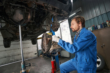 Wall Mural - Process of repairing car in service center