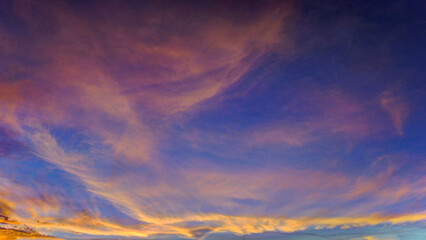 Wall Mural - colorful sky and clouds at sunset or sunrise suitable for background or sky substitution use. high r