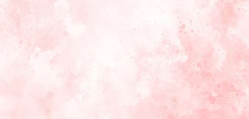 Poster - pink watercolor background abstract texture with color splash design