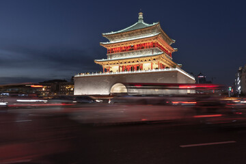 Poster - Xi'an, China, the landmark of the city, the bell tower