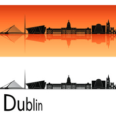 Sticker - dublin city skyline in ai format