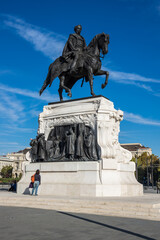 Wall Mural - The bronze equestrian statue of Count Gyula Andrassy