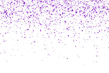 Wall Mural - Purple glitter confetti on white background. Vector