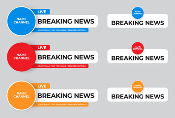 Wall Mural - vector lower third of the screen for titles and titles.