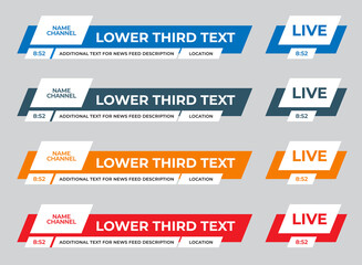 Wall Mural - vector lower third of the screen for titles and titles.