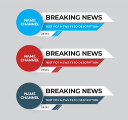 Wall Mural - set of modern vector lower third screen for titles and captions.