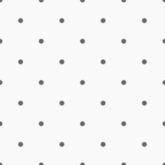 Wall Mural - polka dot grey seamless pattern.