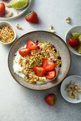 Sticker - Granola with yogurt and fresh strawberry