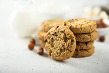 Homemade Cookies With Chocolate And Nuts