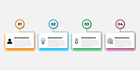 Vector infographic design template with 4 options or steps