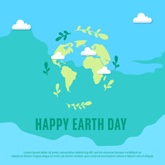  Earth day logo design. 