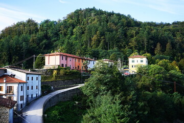 Wall Mural - Glimpse of the village of Molazzana in Garfagnana, Tuscany, Italy