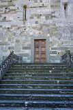Fototapeta Na drzwi - Entrance staircase of the church of San Jacopo a Gallicano in Garfagnana, Tuscany, Italy